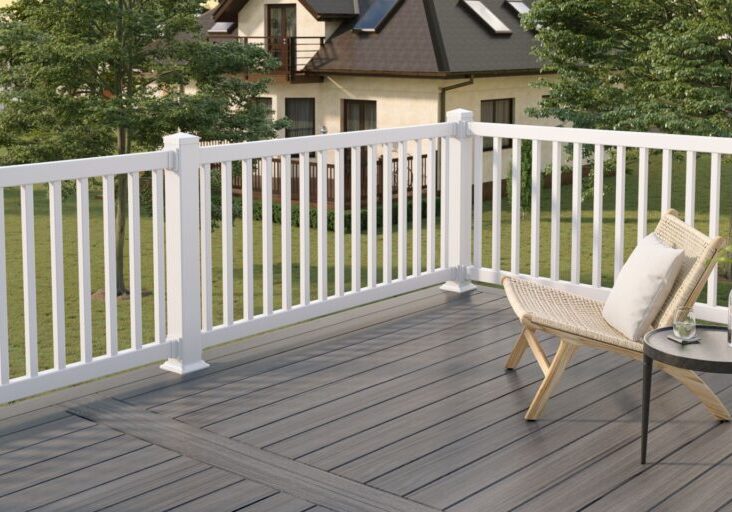 100 Series in White with Square balusters
